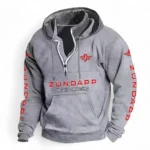 Nostalgic Ride Casual Stand Up Collar Hoodie CAR481 - Light Grey
