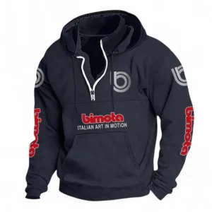 Precision-Built Sport Bike Casual Stand Up Collar Hoodie CAR481 - Dark Blue