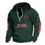 Trail Motorbike Casual Stand Up Collar Hoodie CAR481 - Dark Green