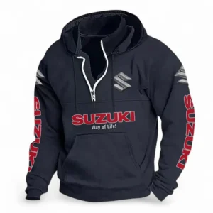 Sporty Hatchback Casual Stand Up Collar Hoodie CAR481 - Dark Blue