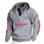 Lightweight Sedan Casual Stand Up Collar Hoodie CAR481 - Light Grey