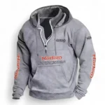 Cafe Racer Casual Stand Up Collar Hoodie CAR481 - Light Grey