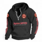 Classic Cruiser Casual Stand Up Collar Hoodie CAR481 - Black