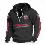 Off-Road Motorcycle Casual Stand Up Collar Hoodie CAR481 - Black