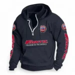 Enduro Bike Casual Stand Up Collar Hoodie CAR481 - Dark Blue
