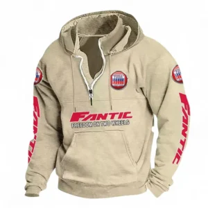 Performance Off-Roader Casual Stand Up Collar Hoodie CAR481 - Off White