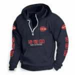 Trail Bike Casual Stand Up Collar Hoodie CAR481 - Dark Blue