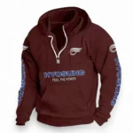 Urban Two-Wheeler Casual Stand Up Collar Hoodie CAR481 - Deep Red