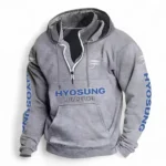 Road Cruiser Casual Stand Up Collar Hoodie CAR481 - Light Grey