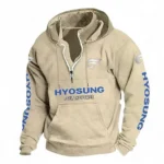 Compact Motorcycle Casual Stand Up Collar Hoodie CAR481 - Off White