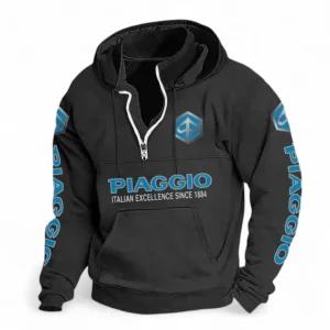 Scooter Casual Stand Up Collar Hoodie CAR481 - Black