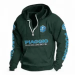 Retro Ride Casual Stand Up Collar Hoodie CAR481 - Dark Green