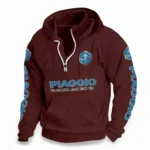 Stylish Two-Wheeler Casual Stand Up Collar Hoodie CAR481 - Deep Red