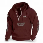 Agile Street Ride Casual Stand Up Collar Hoodie CAR481 - Deep Red