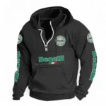 Sport Bike Casual Stand Up Collar Hoodie CAR481 - Black