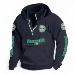 Naked Motorcycle Casual Stand Up Collar Hoodie CAR481 - Dark Blue
