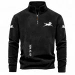 Performance Scooter Half Zip Stand Up Collar Hoodie CAR484 - Black