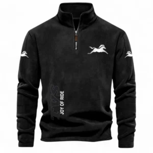 Performance Scooter Half Zip Stand Up Collar Hoodie CAR484 - Black