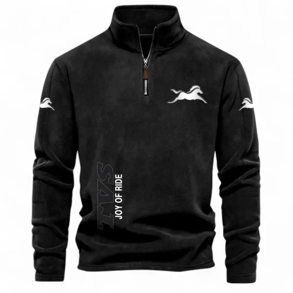 Performance Scooter Half Zip Stand Up Collar Hoodie CAR484 - Black