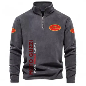 Timeless Motor Ride Half Zip Stand Up Collar Hoodie CAR484 - Dark Gray