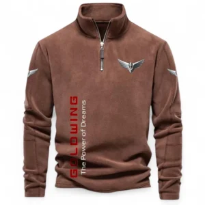 Family Car Half Zip Stand Up Collar Hoodie CAR484 - Brown