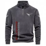 Mid-Size Vehicle Half Zip Stand Up Collar Hoodie CAR484 - Dark Gray