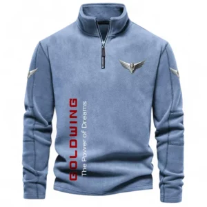 City Car Half Zip Stand Up Collar Hoodie CAR484 - Light Blue