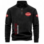 Performance Trail Bike Half Zip Stand Up Collar Hoodie CAR484 - Black