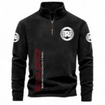 Long-Distance Rider Half Zip Stand Up Collar Hoodie CAR484 - Black