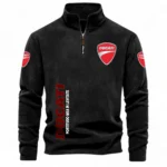 Adrenaline Machine Half Zip Stand Up Collar Hoodie CAR484 - Black