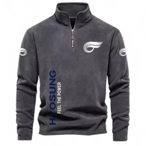 Dual-Sport Ride Half Zip Stand Up Collar Hoodie CAR484 - Dark Gray