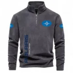 Extreme Terrain Machine Half Zip Stand Up Collar Hoodie CAR484 - Dark Gray