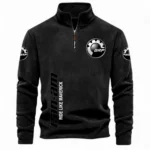 Adventure Quad Half Zip Stand Up Collar Hoodie CAR484 - Black