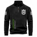 Dirt Motorcycle Half Zip Stand Up Collar Hoodie CAR484 - Black