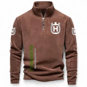 Lightweight Off-Road Ride Half Zip Stand Up Collar Hoodie CAR484 - Brown