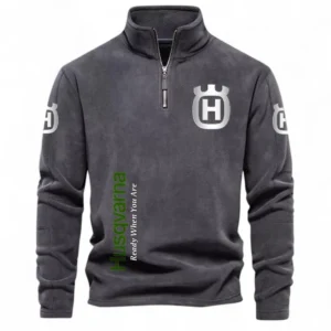 All-Terrain Two-Wheeler Half Zip Stand Up Collar Hoodie CAR484 - Dark Gray
