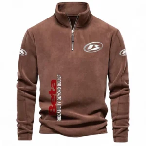 Agile Off-Road Ride Half Zip Stand Up Collar Hoodie CAR484 - Brown