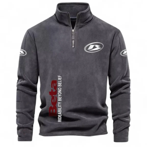 Performance Trail Bike Half Zip Stand Up Collar Hoodie CAR484 - Dark Gray