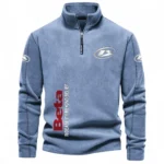 All-Terrain Motorbike Half Zip Stand Up Collar Hoodie CAR484 - Light Blue