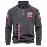 Lightweight Sport Bike Half Zip Stand Up Collar Hoodie CAR484 - Dark Gray