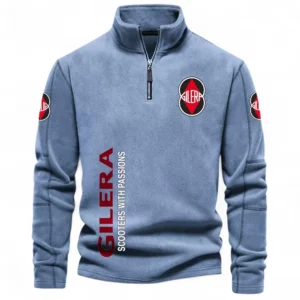 Performance Scooter Half Zip Stand Up Collar Hoodie CAR484 - Light Blue