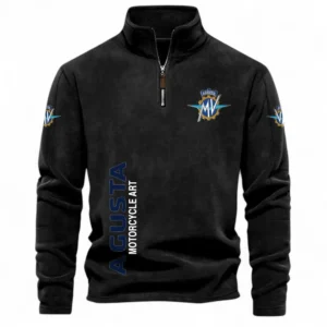 High-Performance Ride Half Zip Stand Up Collar Hoodie CAR484 - Black