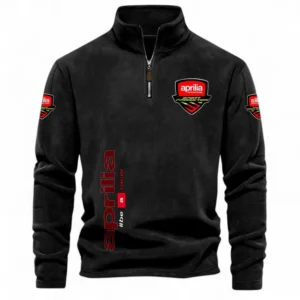 Street Bike Half Zip Stand Up Collar Hoodie CAR484 - Black