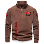 Two-Wheeler Half Zip Stand Up Collar Hoodie CAR484 - Brown