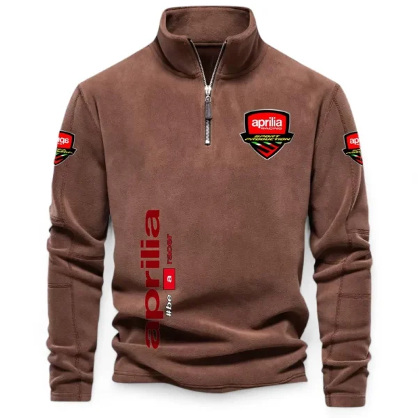 Two-Wheeler Half Zip Stand Up Collar Hoodie CAR484 - Brown