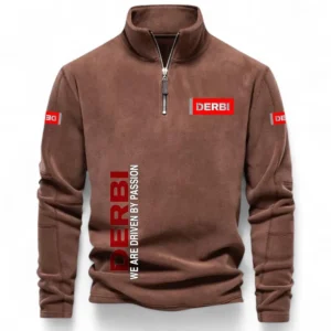 City Striker Half Zip Stand Up Collar Hoodie CAR484 - Brown