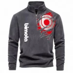 Elite Racing Two-Wheeler Half Zip Stand Up Collar Hoodie CAR485 - Dark Gray