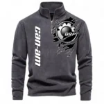 Sport ATV Half Zip Stand Up Collar Hoodie CAR485 - Dark Gray