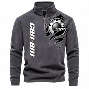 Sport ATV Half Zip Stand Up Collar Hoodie CAR485 - Dark Gray
