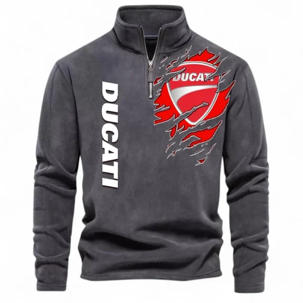 Precision Racer Half Zip Stand Up Collar Hoodie CAR485 - Dark Gray